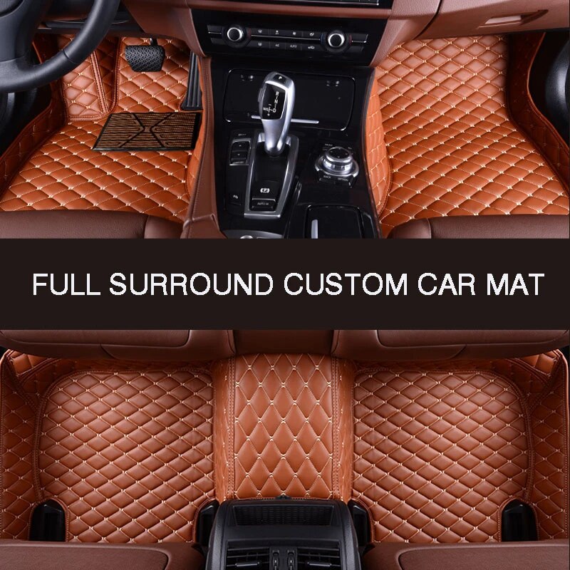 HLFNTF Full Surround Custom Car Floor Mat For TOYOTA Avalon Avensis Allion Auris Crown RAV4 Hilux Highlander(5seat ) Harrier