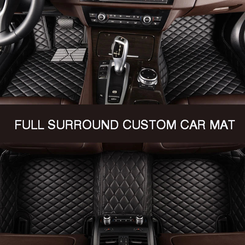 HLFNTF Full Surround Custom Car Floor Mat For TOYOTA Avalon Avensis Allion Auris Crown RAV4 Hilux Highlander(5seat ) Harrier