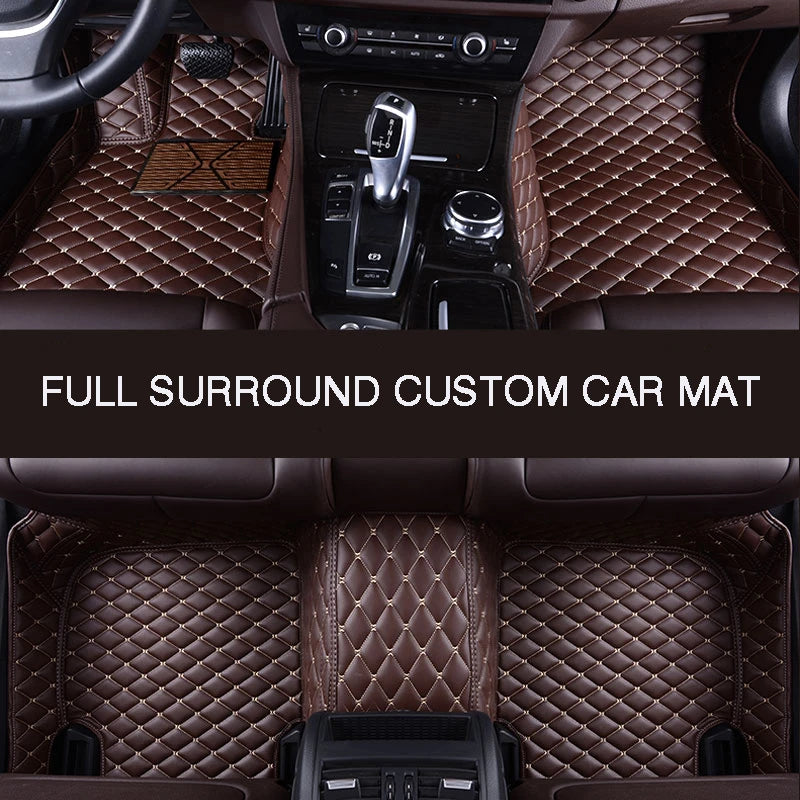 HLFNTF Full Surround Custom Car Floor Mat For TOYOTA Avalon Avensis Allion Auris Crown RAV4 Hilux Highlander(5seat ) Harrier